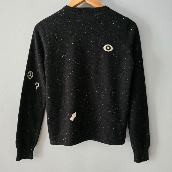 VEDA 100% Cashmere Y2K Symbols Sweater Size XS - Picture 5 of 7